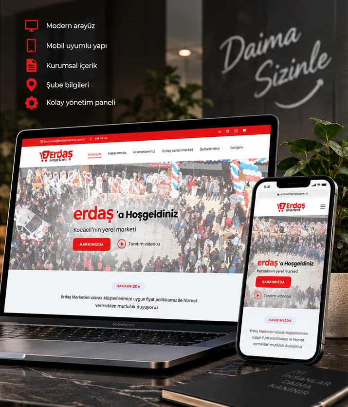 Erdaş Market — Web Tasarım / Geliştirme
