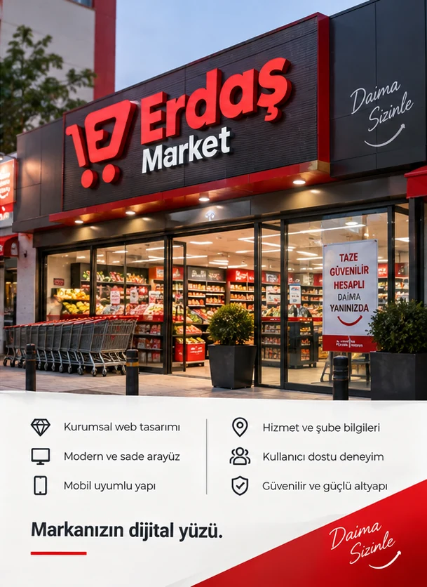 Erdaş Market mağaza ve özellikler