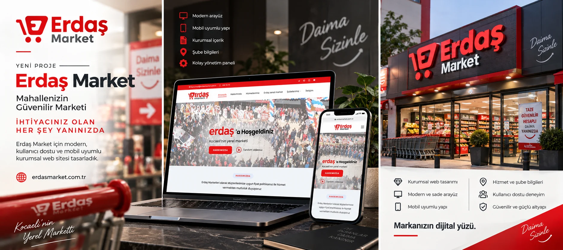 Erdaş Market — Web Tasarım / Geliştirme